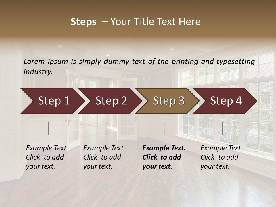 Living Room In New Construction Home PowerPoint Template