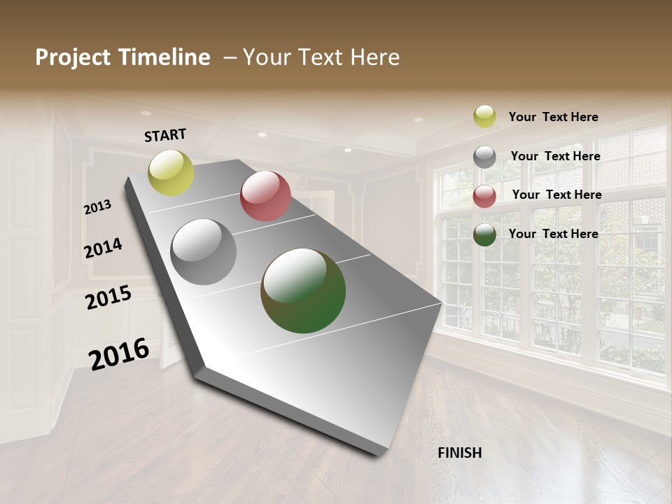 Living Room In New Construction Home PowerPoint Template