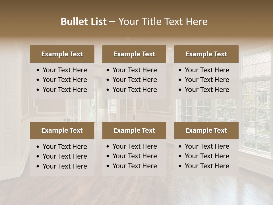Living Room In New Construction Home PowerPoint Template