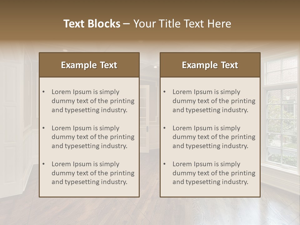 Living Room In New Construction Home PowerPoint Template
