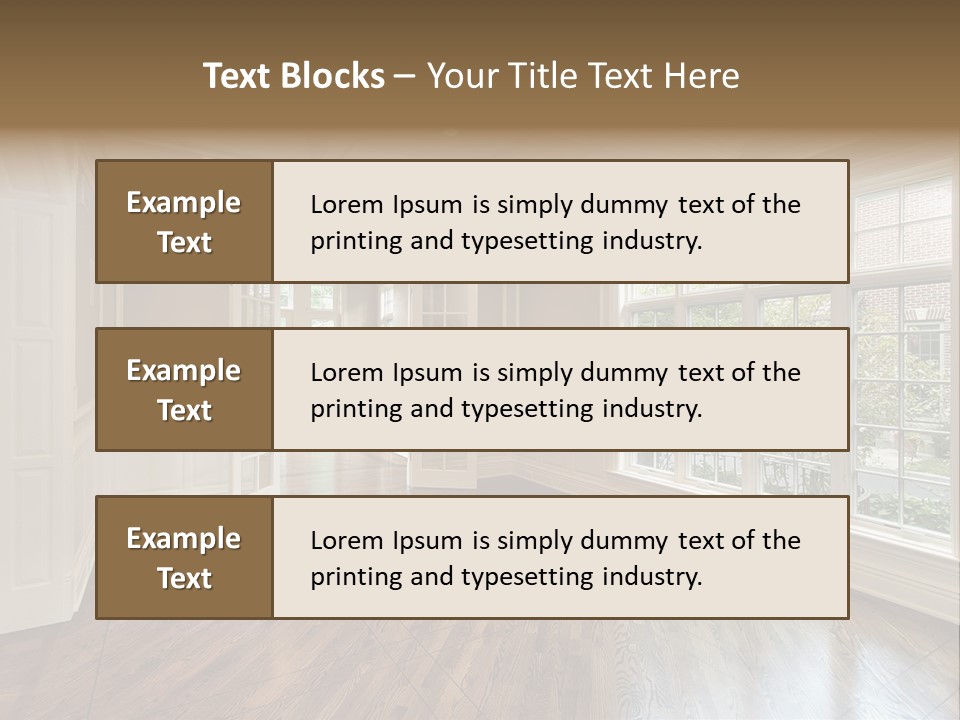 Living Room In New Construction Home PowerPoint Template