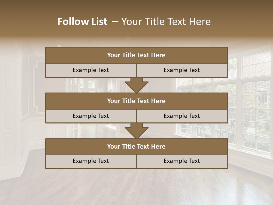 Living Room In New Construction Home PowerPoint Template