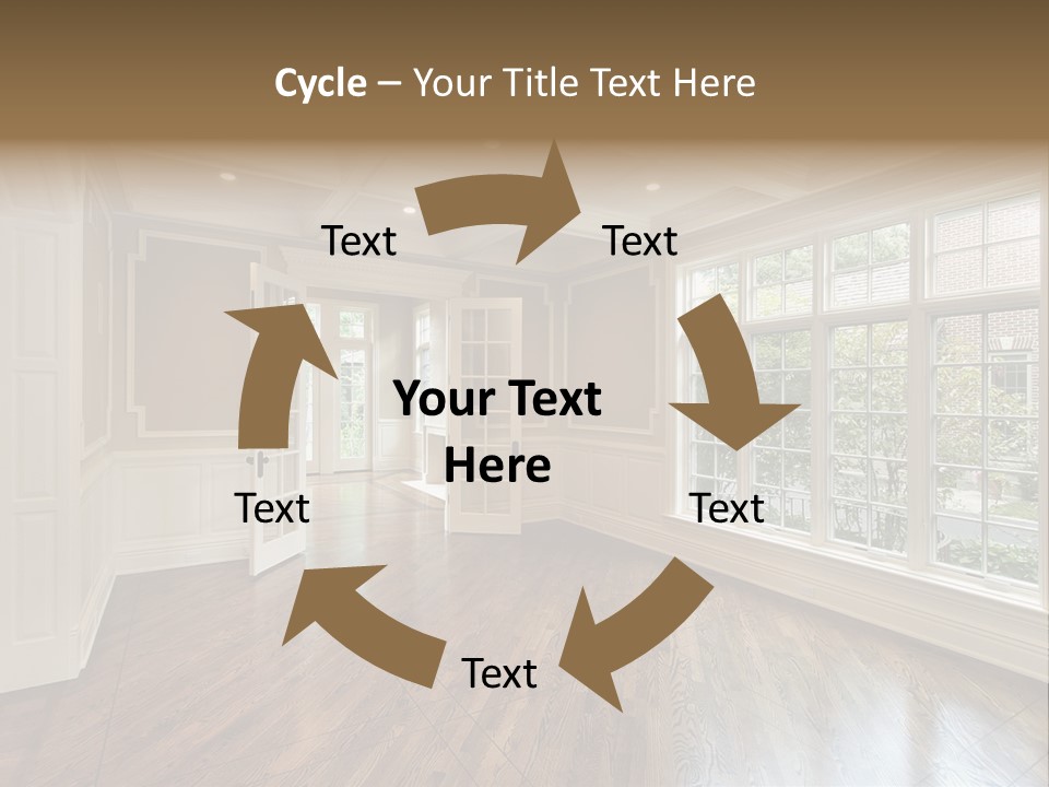 Living Room In New Construction Home PowerPoint Template