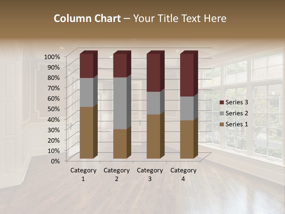 Living Room In New Construction Home PowerPoint Template