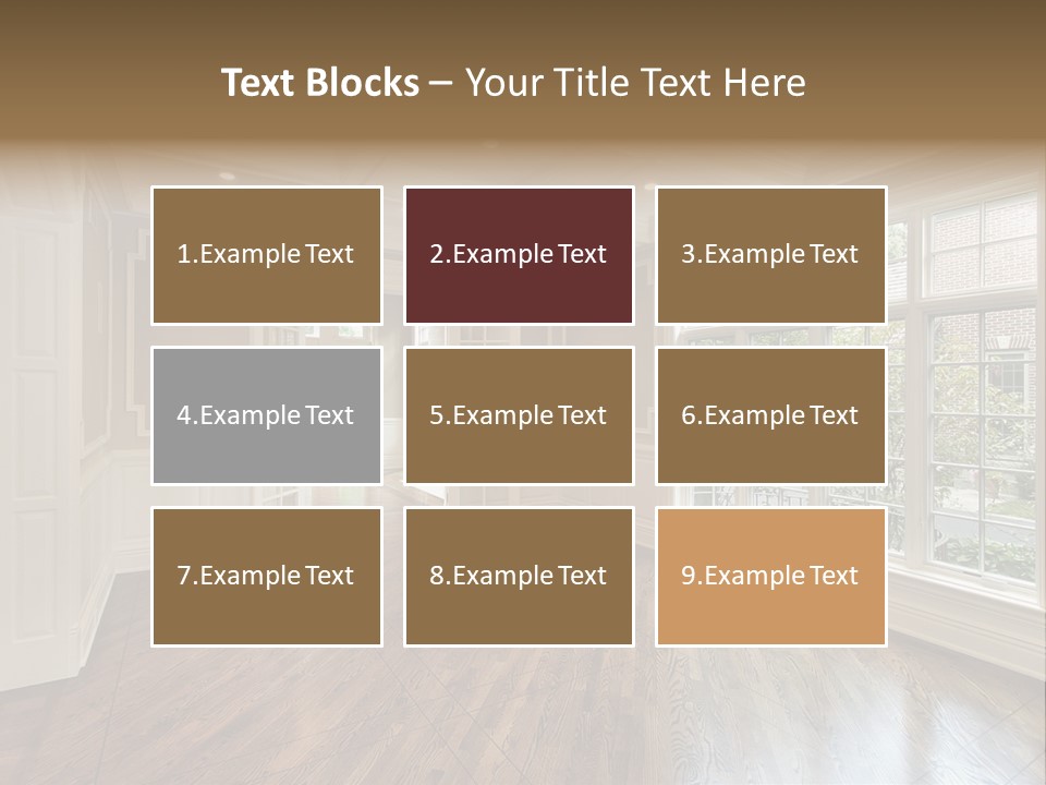 Living Room In New Construction Home PowerPoint Template