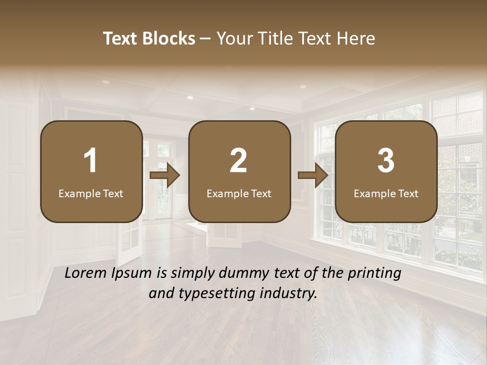 Living Room In New Construction Home PowerPoint Template