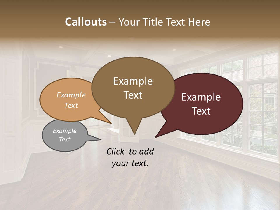 Living Room In New Construction Home PowerPoint Template