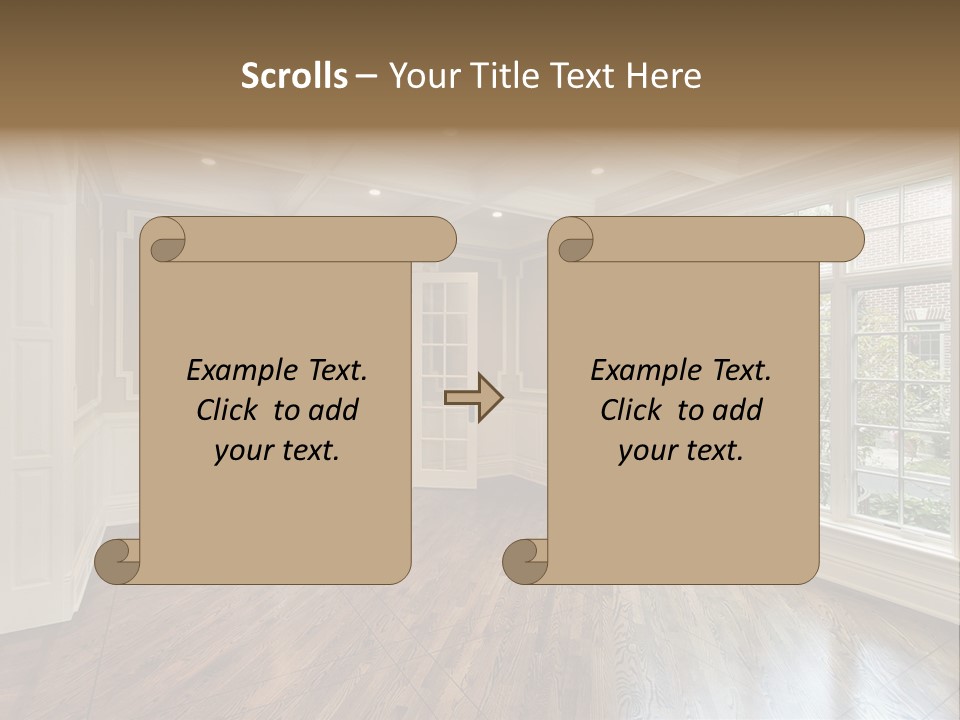 Living Room In New Construction Home PowerPoint Template