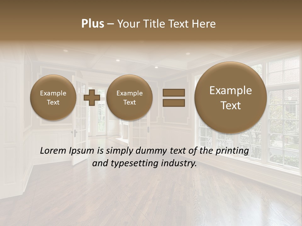Living Room In New Construction Home PowerPoint Template