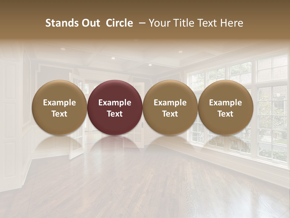 Living Room In New Construction Home PowerPoint Template