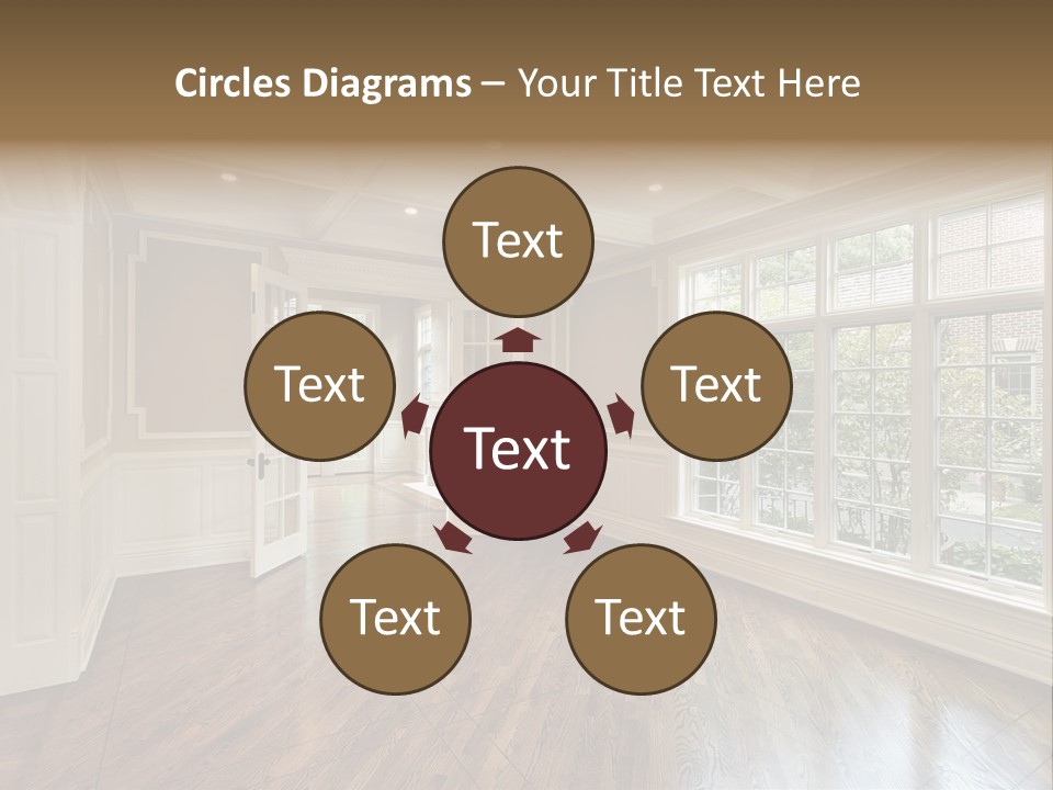 Living Room In New Construction Home PowerPoint Template