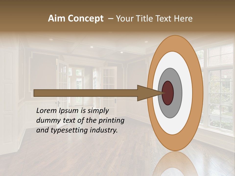 Living Room In New Construction Home PowerPoint Template