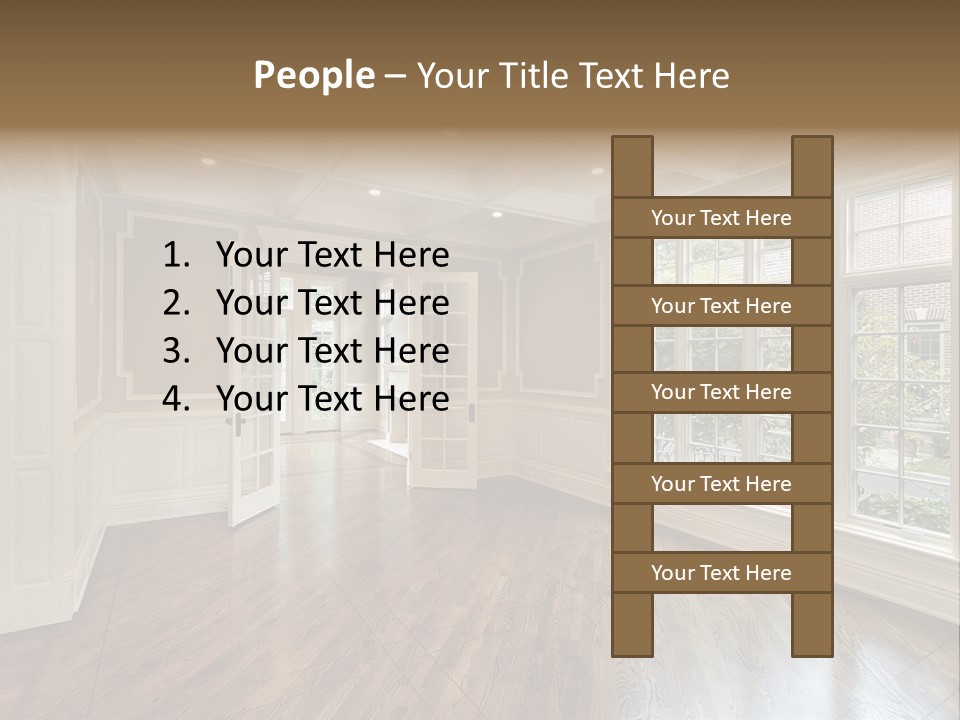 Living Room In New Construction Home PowerPoint Template