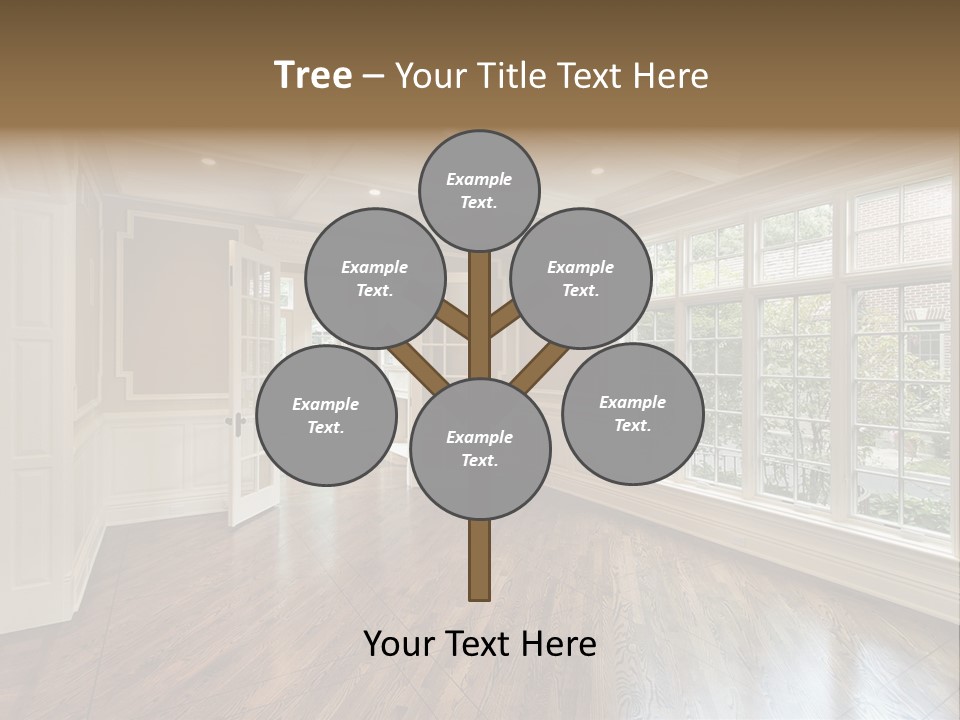 Living Room In New Construction Home PowerPoint Template