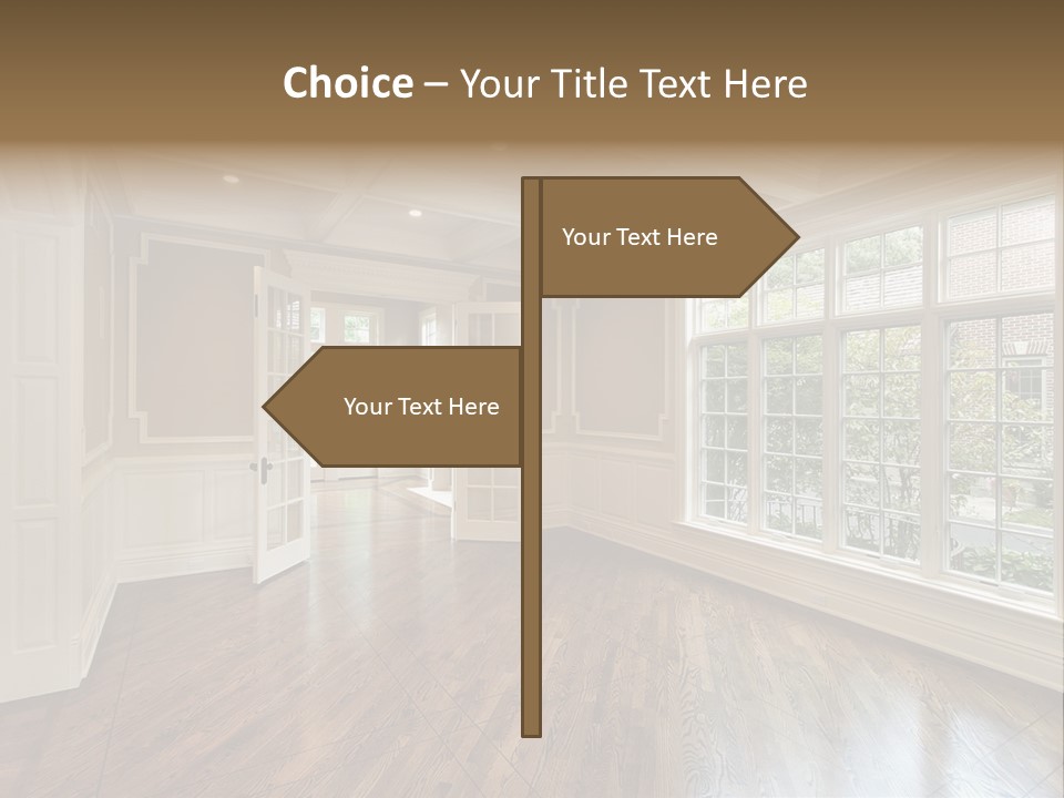 Living Room In New Construction Home PowerPoint Template