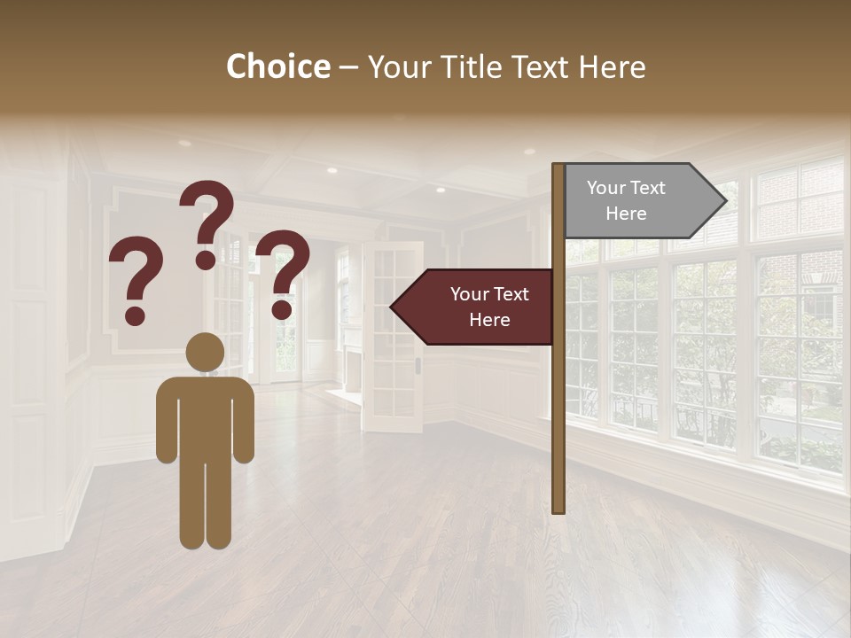 Living Room In New Construction Home PowerPoint Template