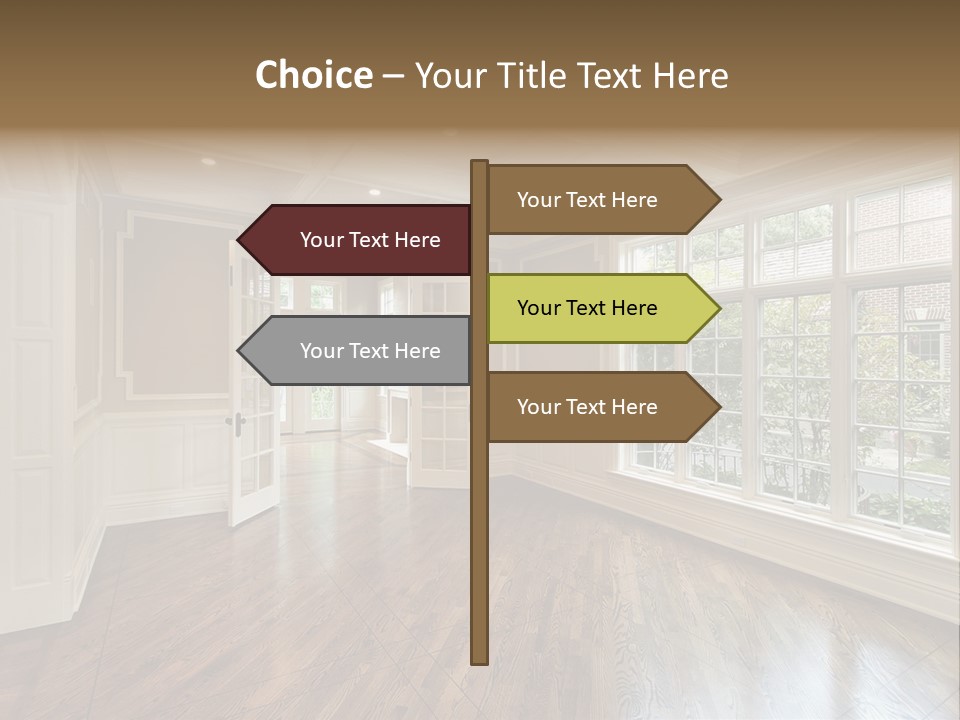 Living Room In New Construction Home PowerPoint Template
