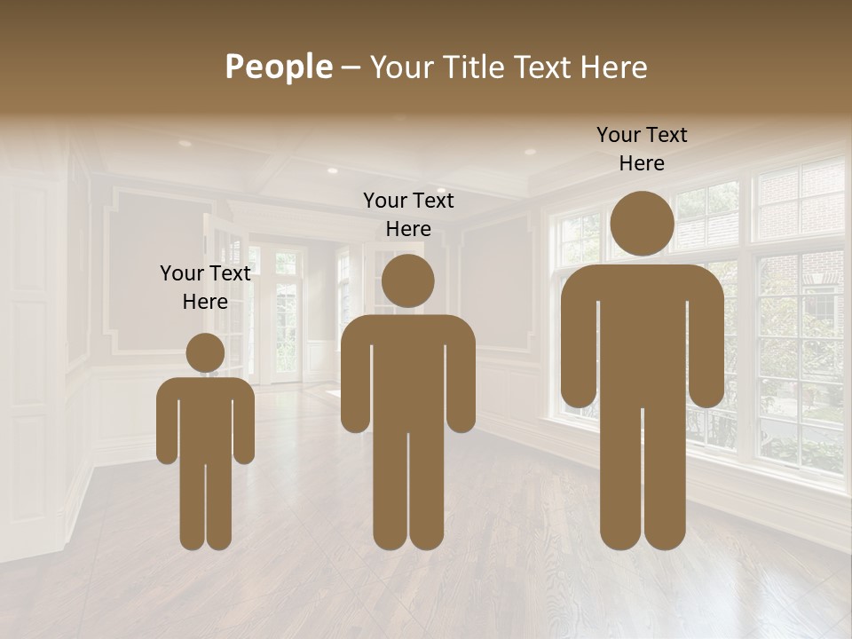 Living Room In New Construction Home PowerPoint Template