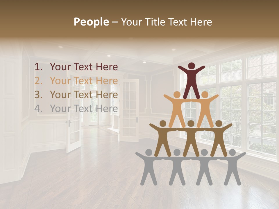 Living Room In New Construction Home PowerPoint Template