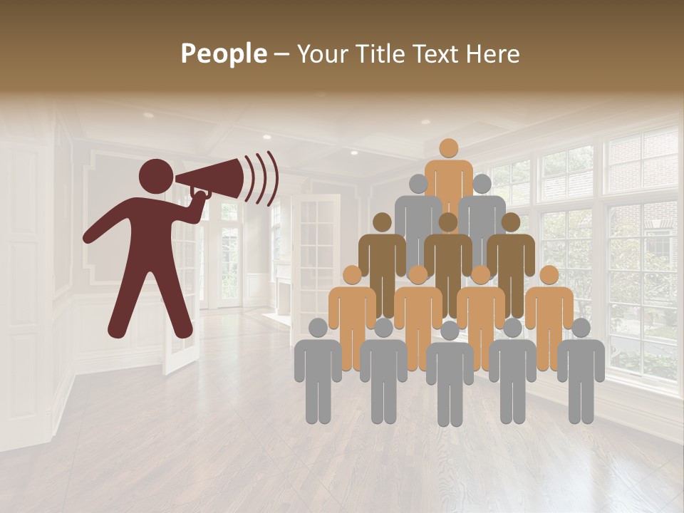 Living Room In New Construction Home PowerPoint Template