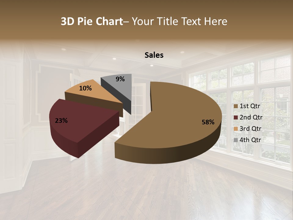 Living Room In New Construction Home PowerPoint Template