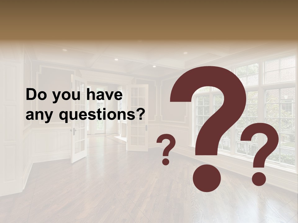 Living Room In New Construction Home PowerPoint Template