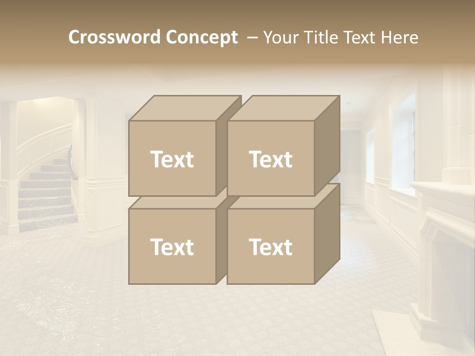 Basement In New Construction Home PowerPoint Template