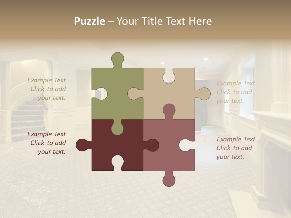 Basement In New Construction Home PowerPoint Template