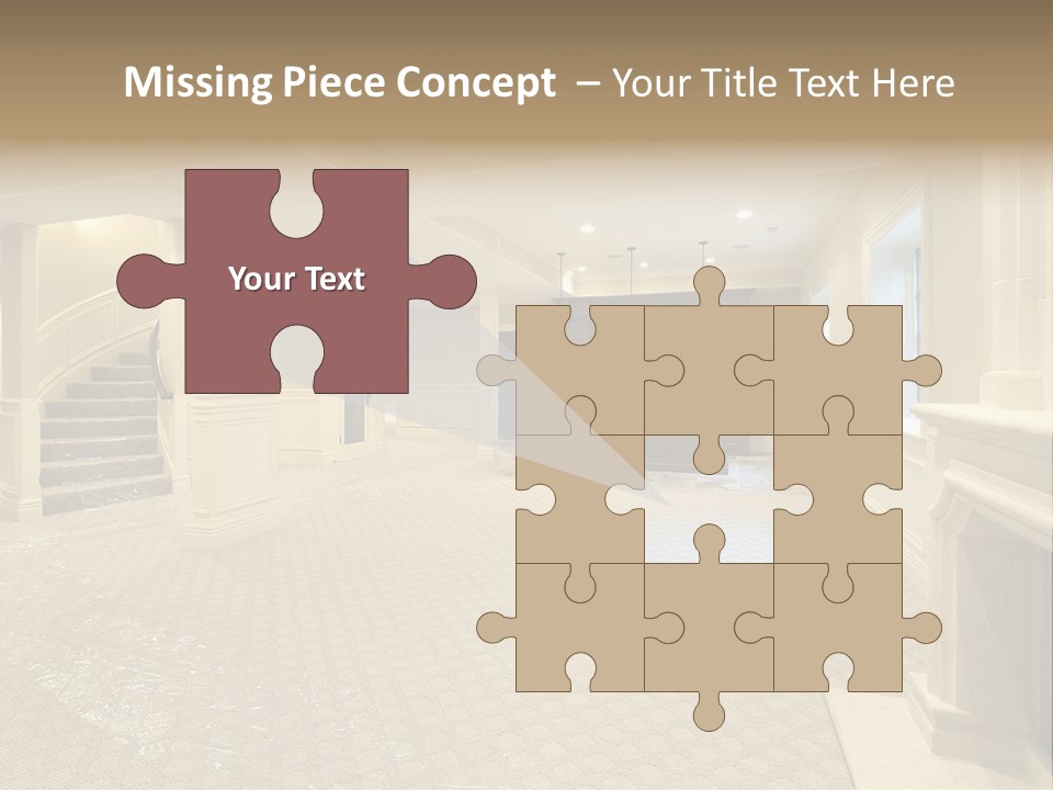 Basement In New Construction Home PowerPoint Template