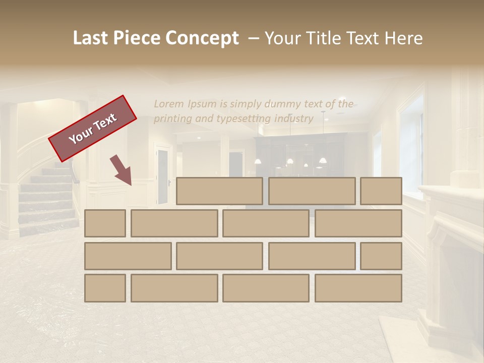 Basement In New Construction Home PowerPoint Template