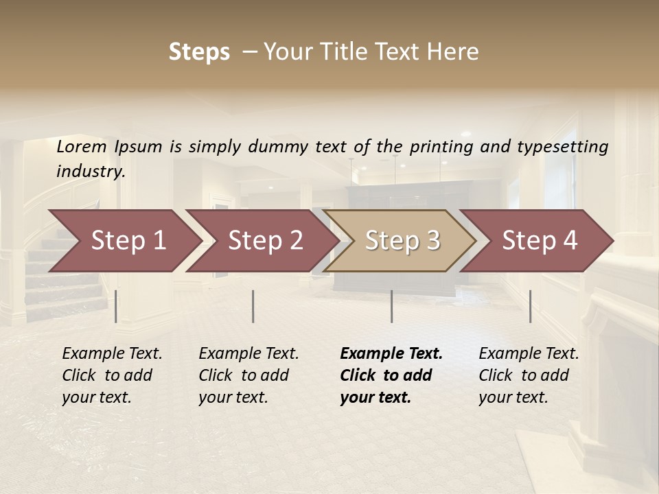 Basement In New Construction Home PowerPoint Template