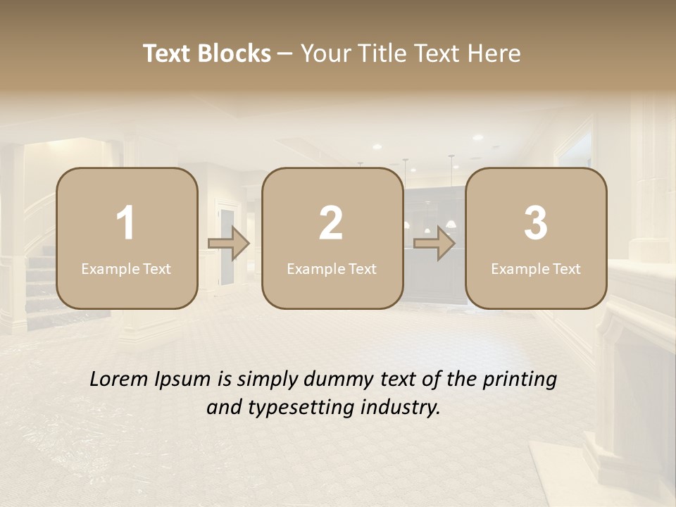 Basement In New Construction Home PowerPoint Template