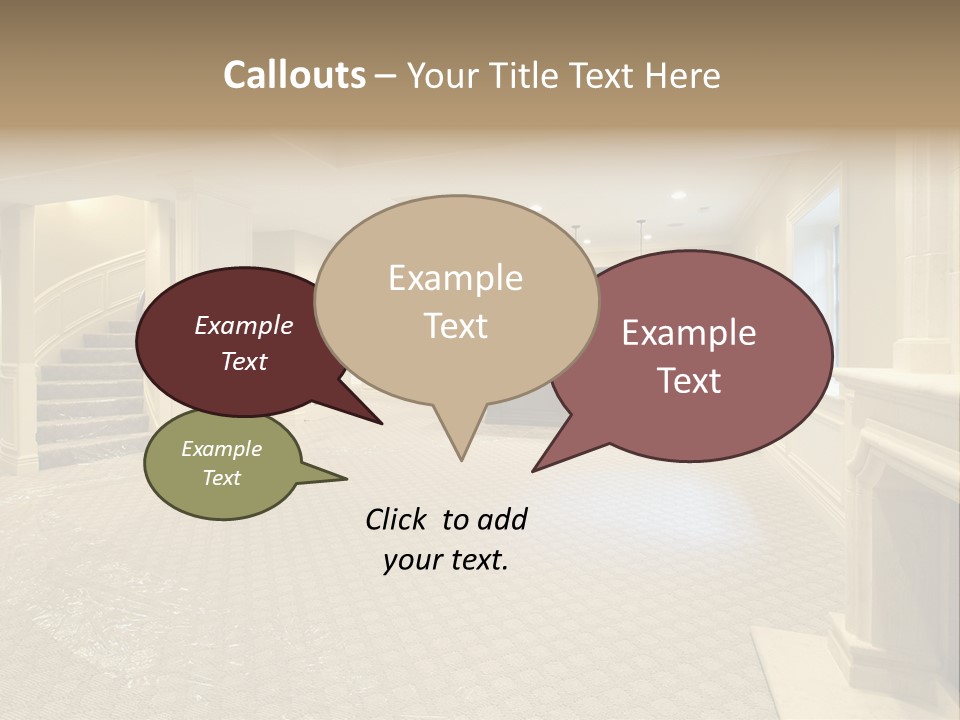 Basement In New Construction Home PowerPoint Template
