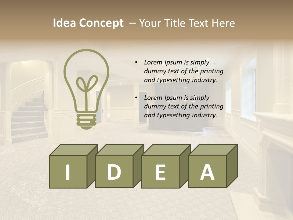 Basement In New Construction Home PowerPoint Template