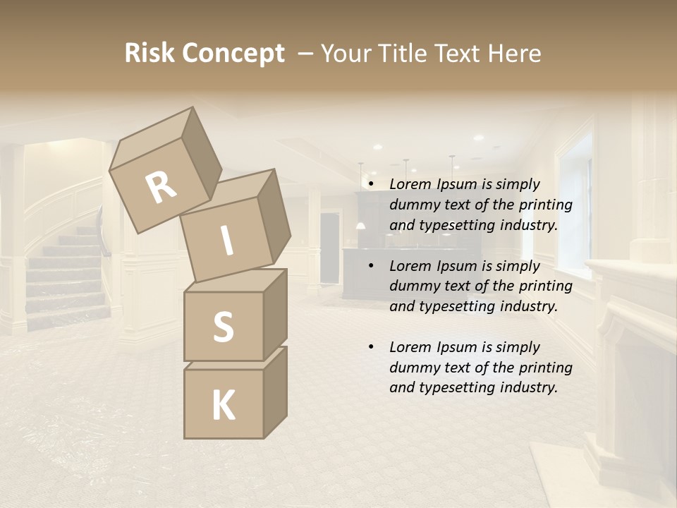 Basement In New Construction Home PowerPoint Template