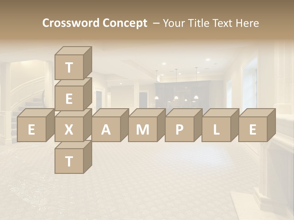 Basement In New Construction Home PowerPoint Template