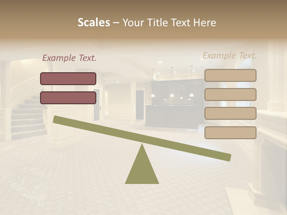 Basement In New Construction Home PowerPoint Template