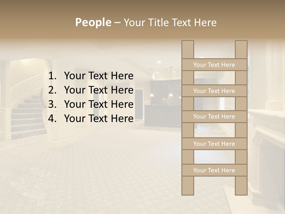 Basement In New Construction Home PowerPoint Template