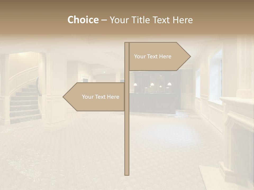 Basement In New Construction Home PowerPoint Template
