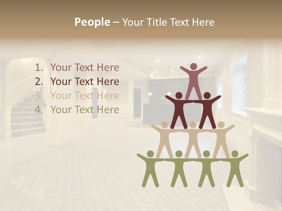 Basement In New Construction Home PowerPoint Template