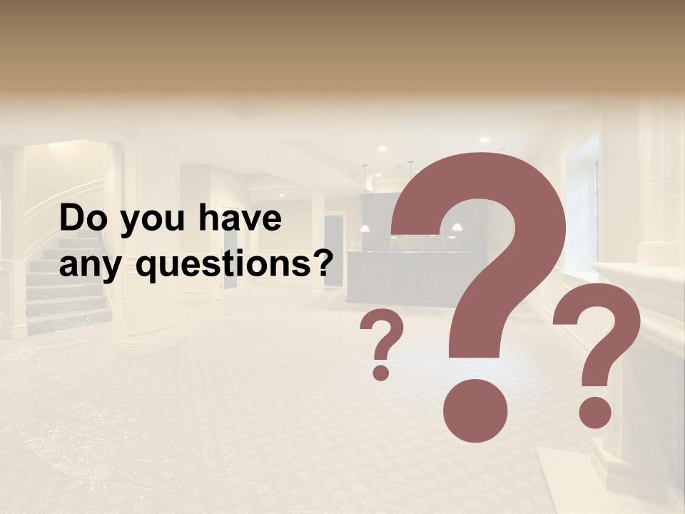 Basement In New Construction Home PowerPoint Template