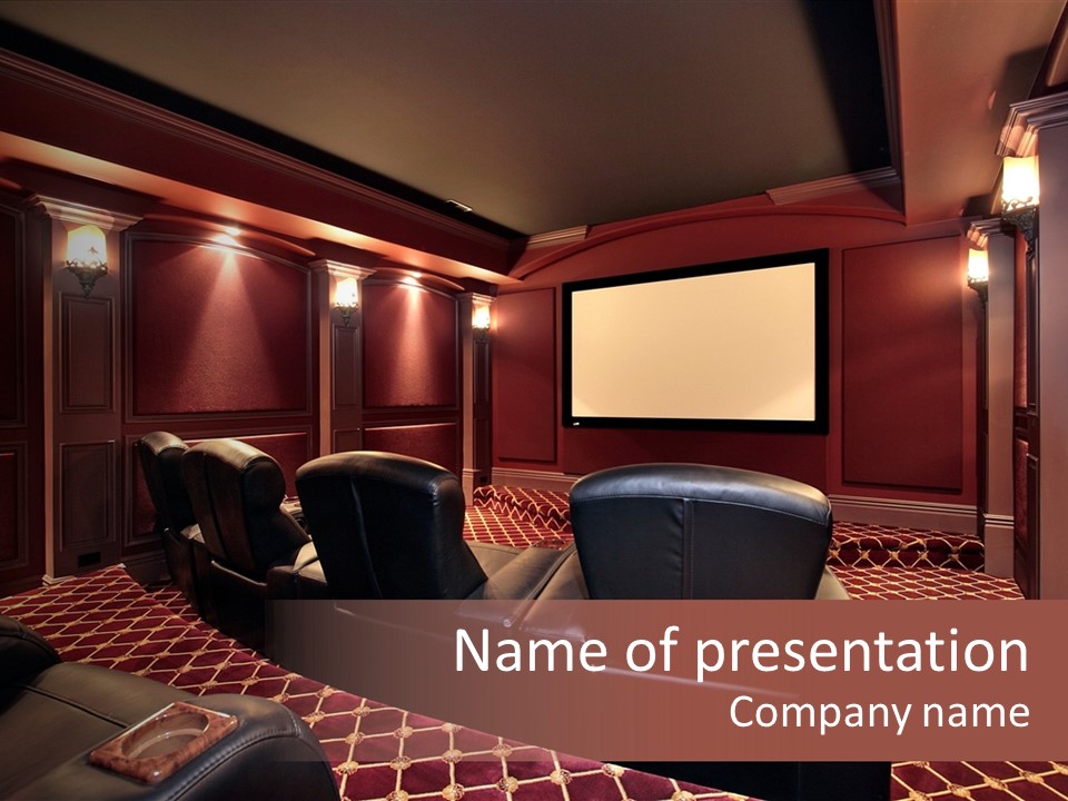 Theater With Large Chairs PowerPoint Template