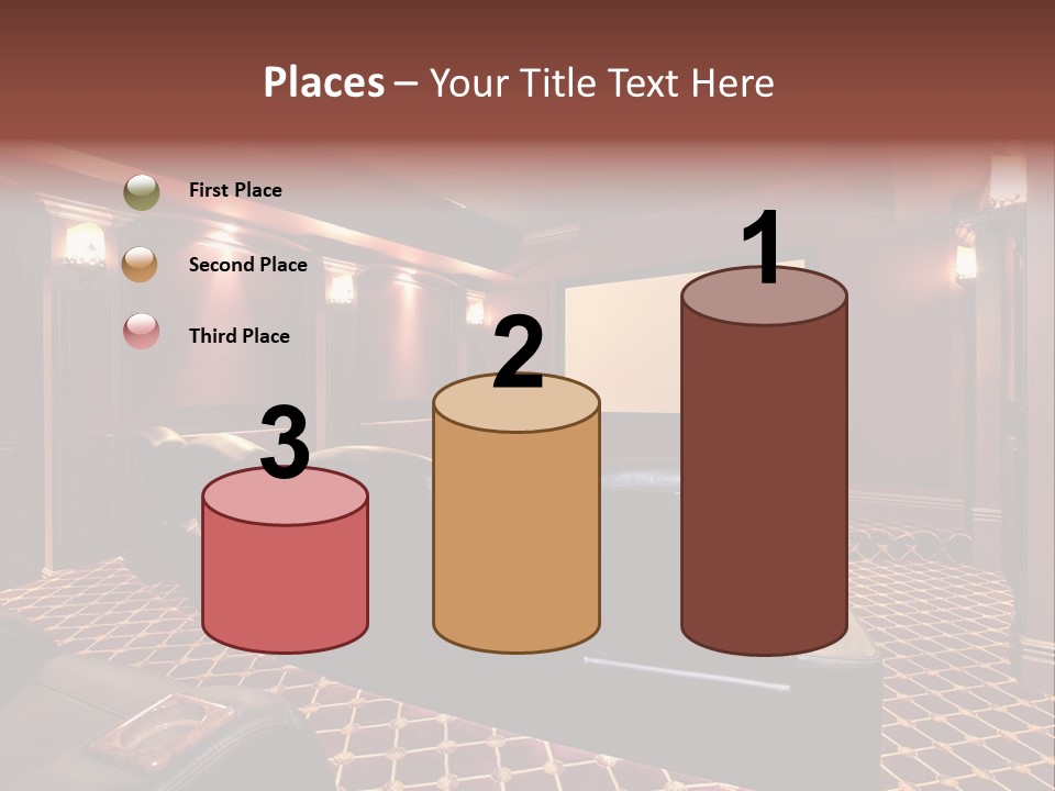 Theater With Large Chairs PowerPoint Template