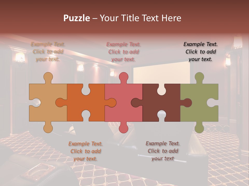 Theater With Large Chairs PowerPoint Template