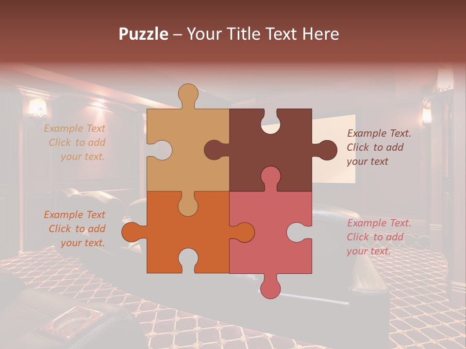 Theater With Large Chairs PowerPoint Template