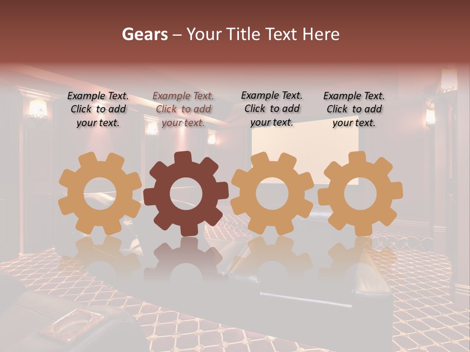 Theater With Large Chairs PowerPoint Template