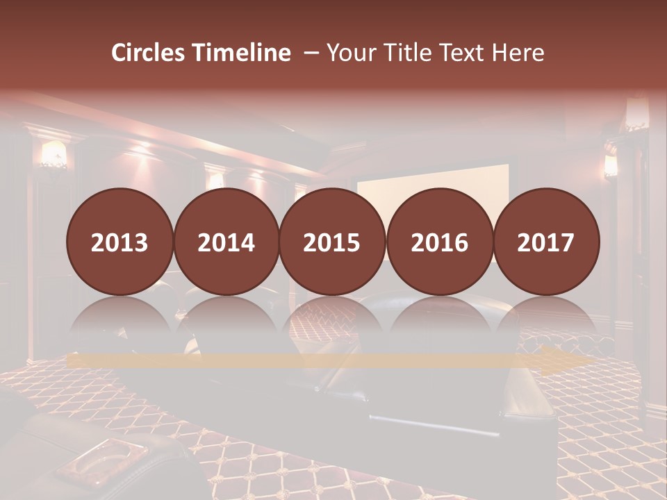 Theater With Large Chairs PowerPoint Template