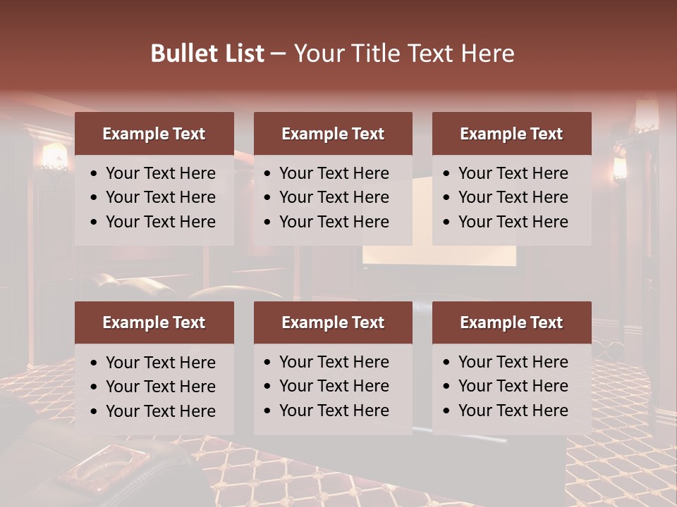 Theater With Large Chairs PowerPoint Template