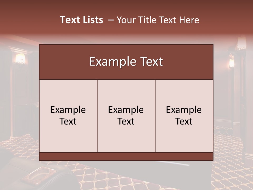 Theater With Large Chairs PowerPoint Template