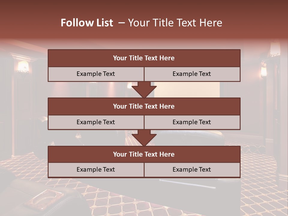 Theater With Large Chairs PowerPoint Template